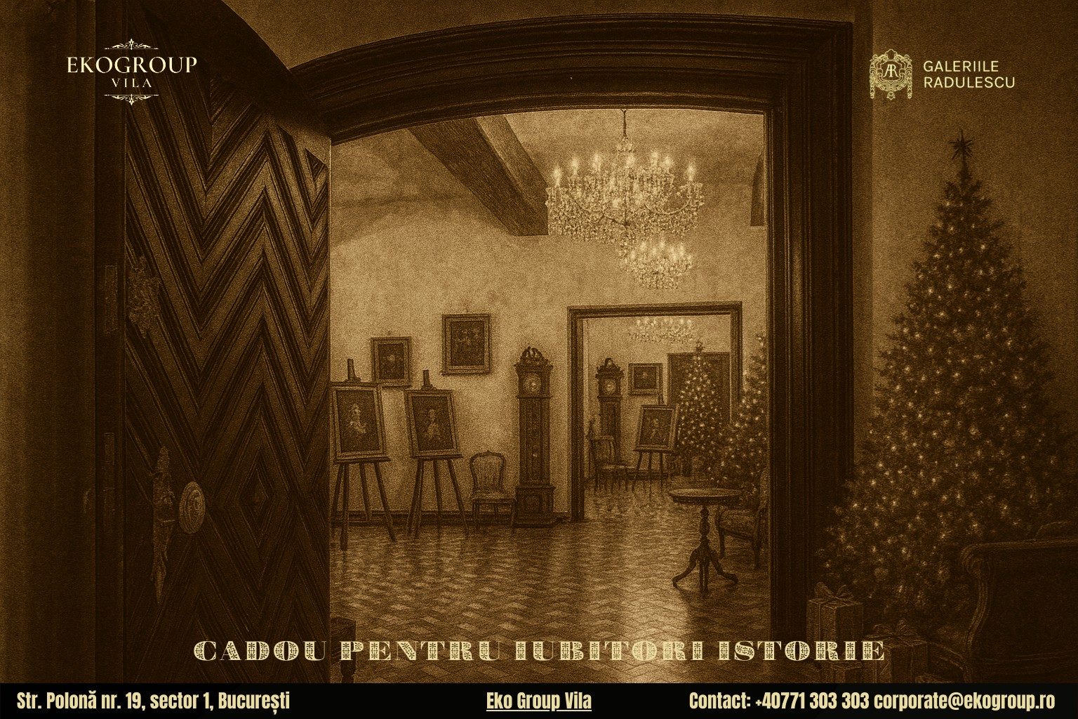 Un cadou de Crăciun cultural și elegant: acces la expoziția Crăciunul anilor ’30 de la Eko Group Vila